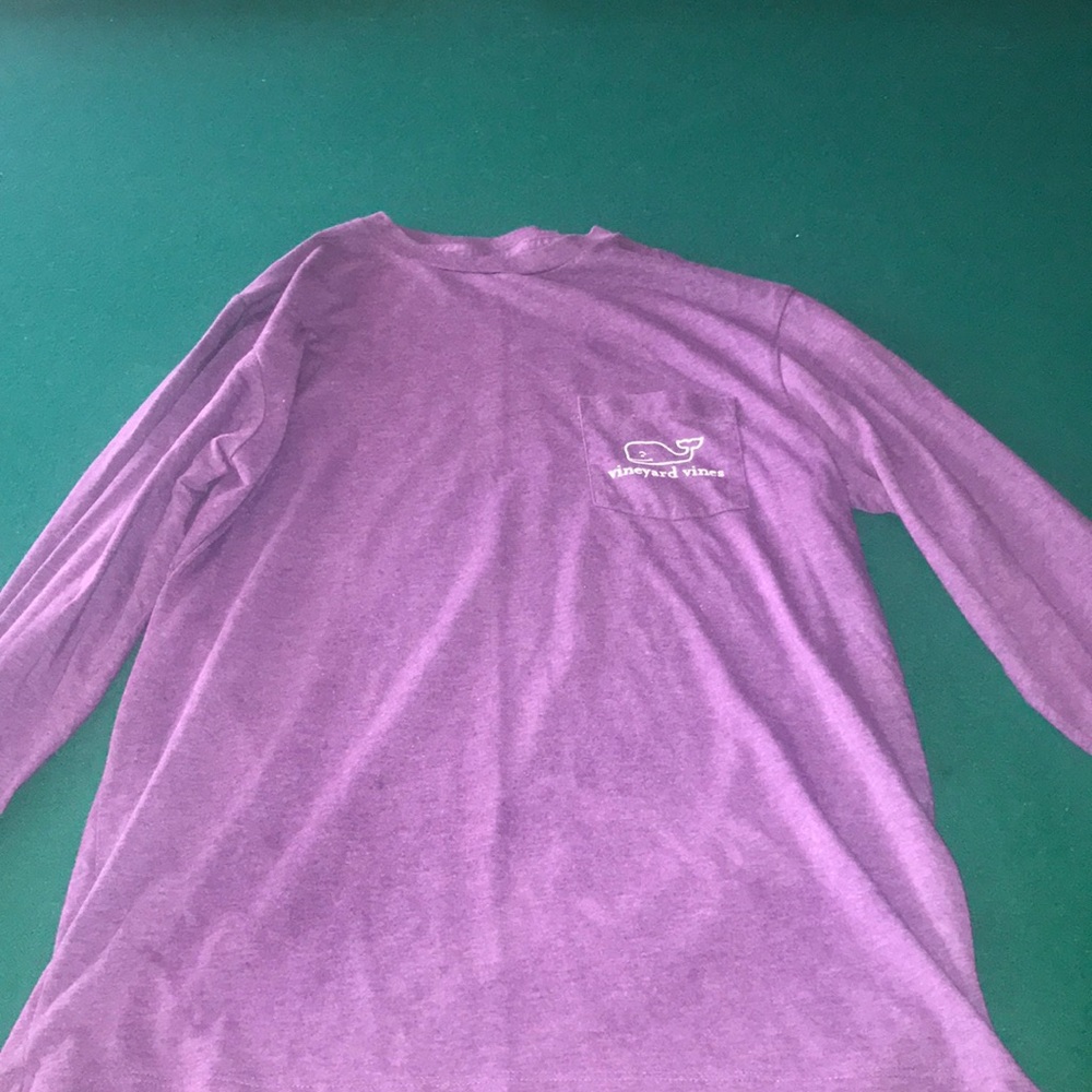 men’s long sleeve purple vineyard vines shirt